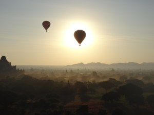 Sunrise. Well worth it.