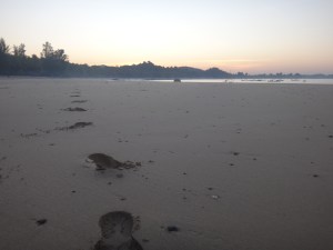 Beach running. Not easy easy but beautiful.