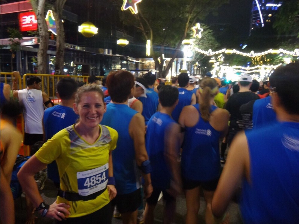 Start line of the Singapore marathon